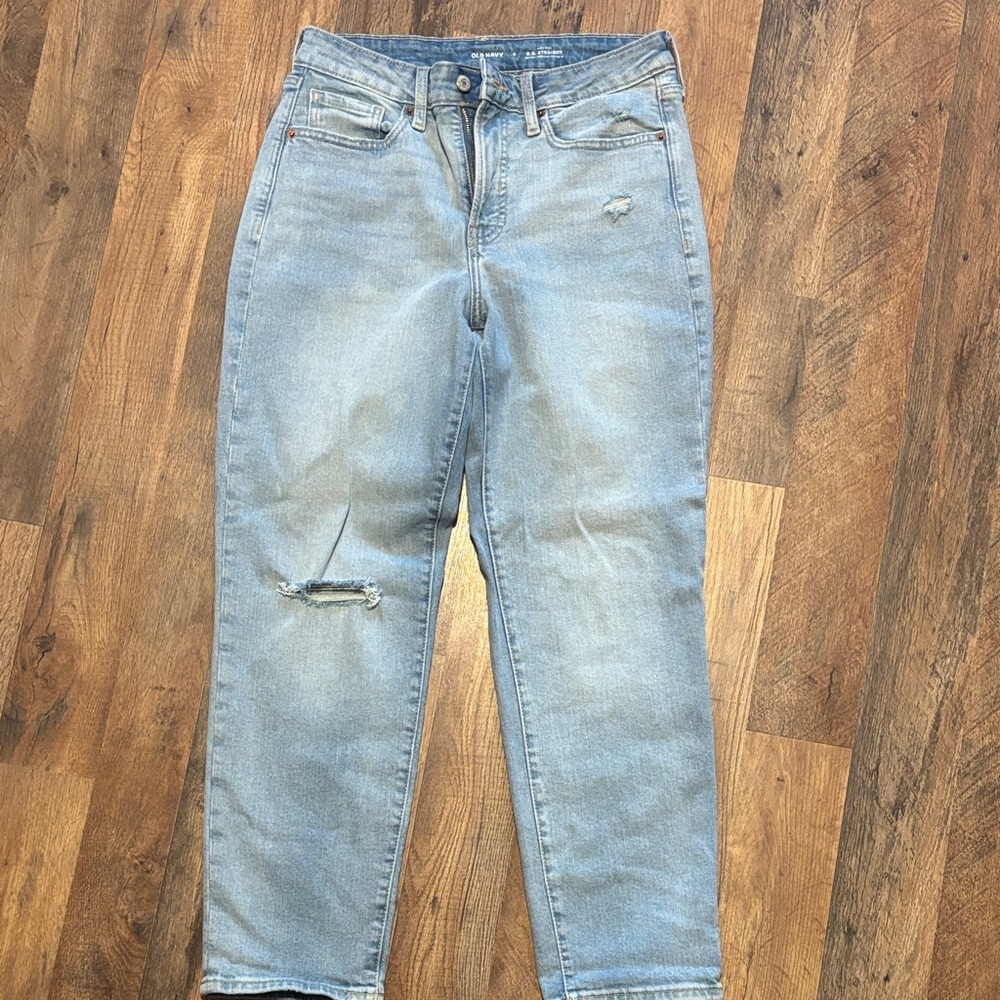 Old Navy Light Blue Straight Leg Jeans